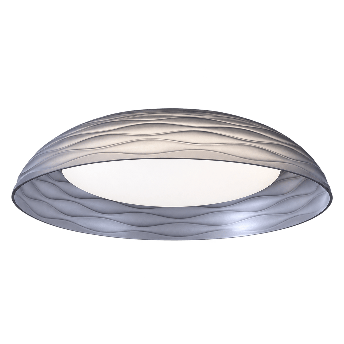 Dunes 500 Smokey Grey / Opal Ceiling Light - 3CCT, 28W, Dimmable – transparent background