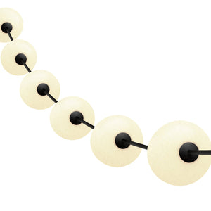 Manymoons - 3CCT String Light - 10W, Black / Opal – white background