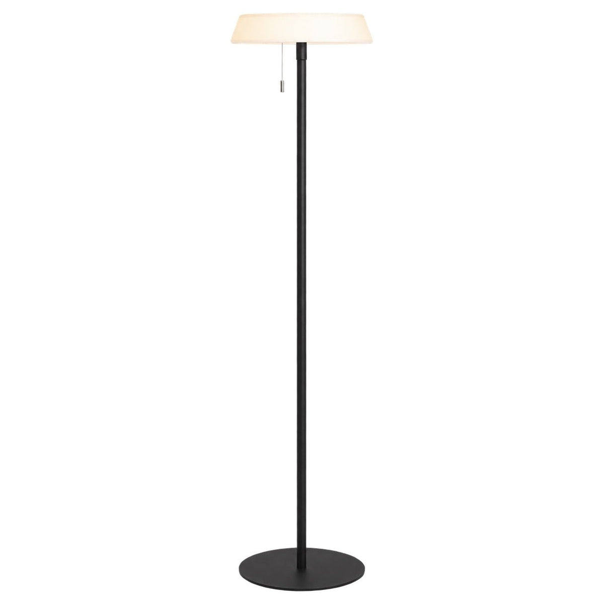 Solaro - Floor Floor Lamp - 3W, Black/Opal – white background