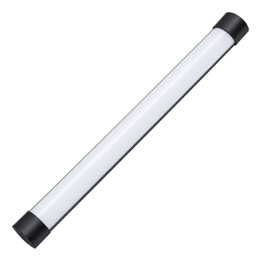 Black 18W 3CCT LED Batten - 600mm - transparent background