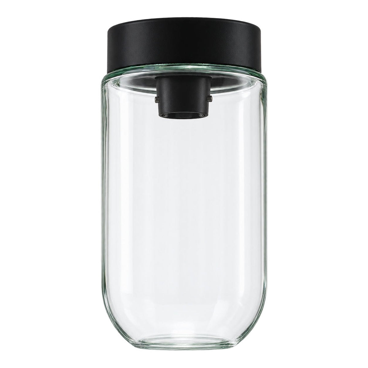 Black Watertight B22 Jam Jar Fitting - IP44 - white background