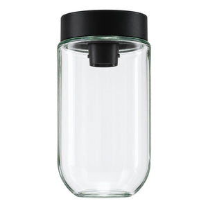 Black Watertight B22 Jam Jar Fitting - IP44 - white background