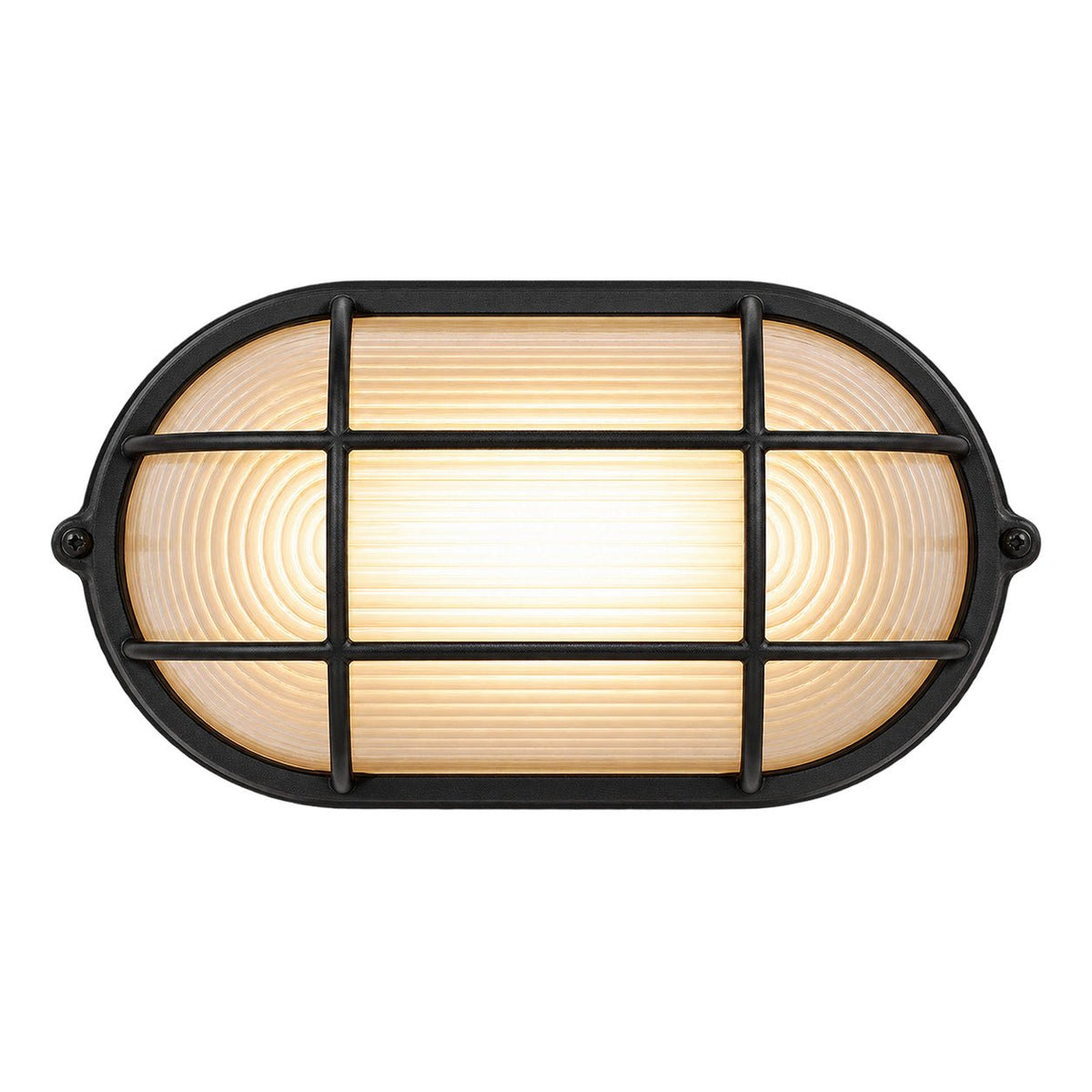 Black Oval R7s Braai Bulkhead Light - IP44, 275mm - white background