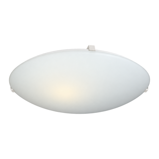 White Opal Glass E27 Ceiling Light - 250mm - transparent background