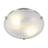 Satin Chrome 2-Light E27 Alabaster Ceiling Light - 300mm - transparent background