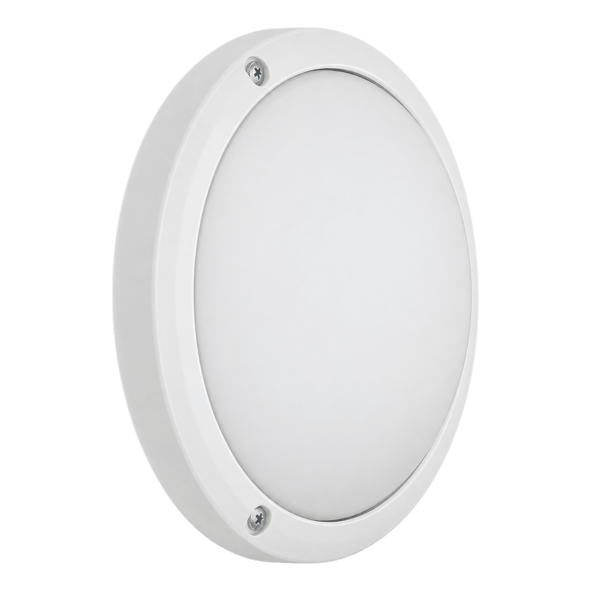White ABS Opal E27 Bulkhead Light - IP44, 270mm - transparent background
