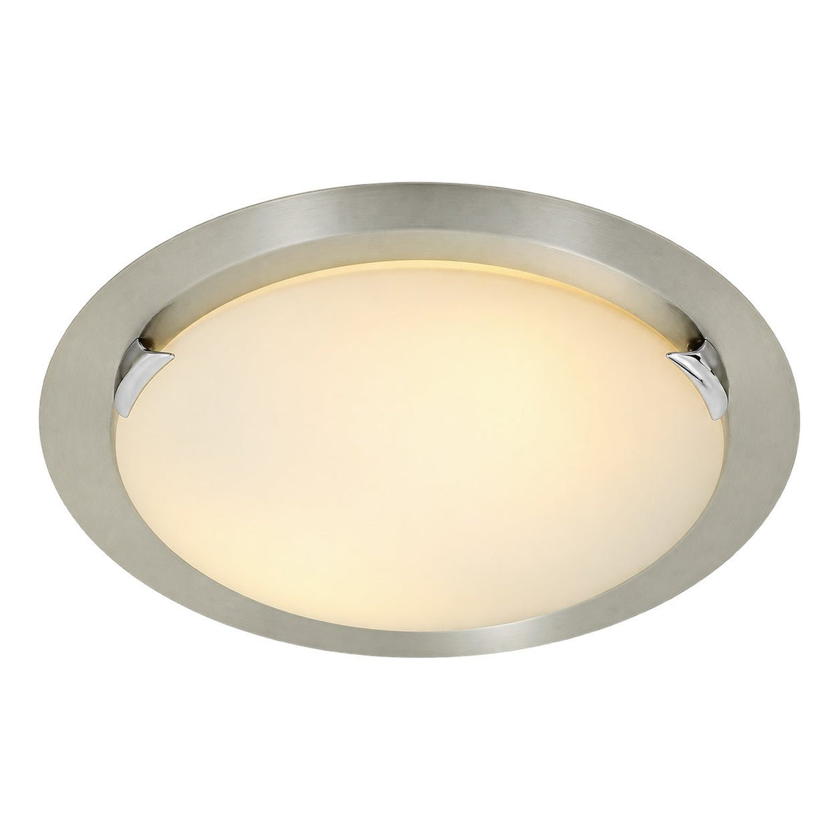 ***Ura Ceiling Light Satin Chrome E27 2X60W - white background