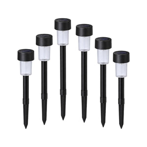 Black Solar Garden Spike Light - 6 Pack - white background