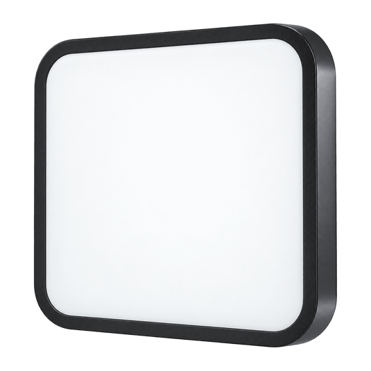 Black 18W 3CCT LED Square Ceiling Light - 290mm - transparent background