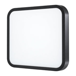 Black 18W 3CCT LED Square Ceiling Light - 290mm - white background