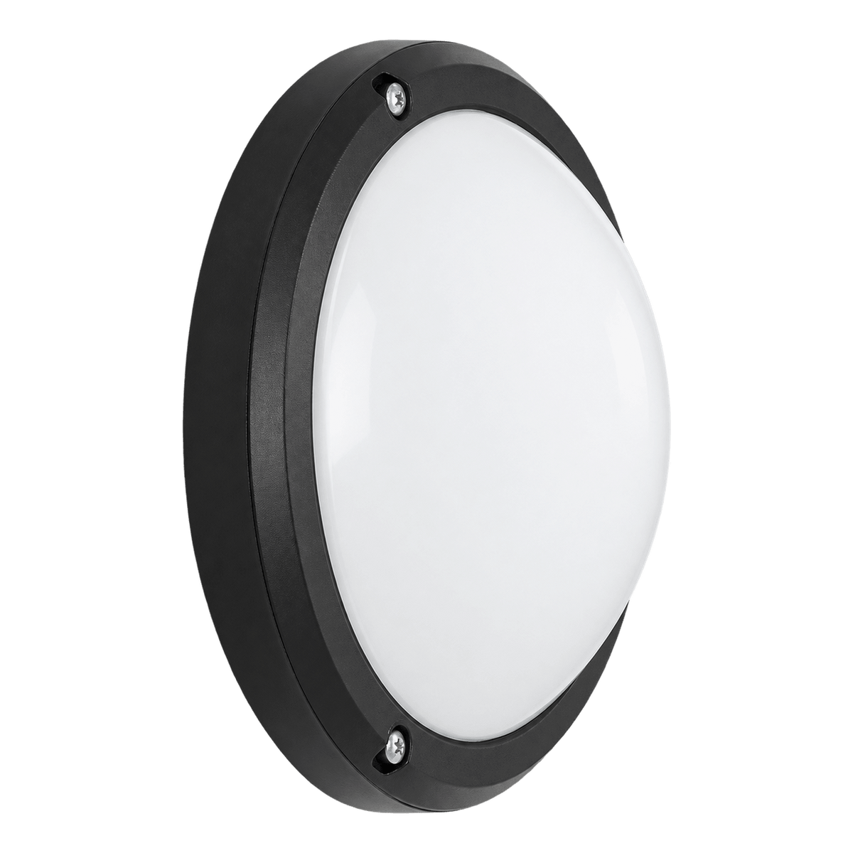 Black ABS Opal E27 Bulkhead Light - IP44, 270mm - transparent background
