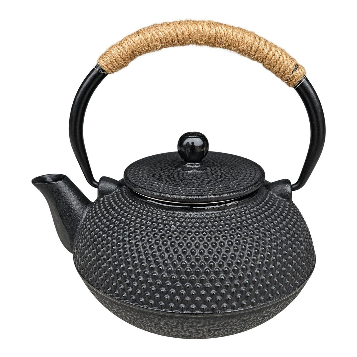 Cast Iron Teapot 600 ml - Black, white background