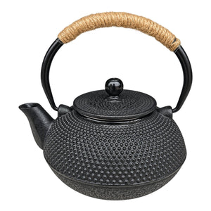 Cast Iron Teapot 600 ml - Black, white background