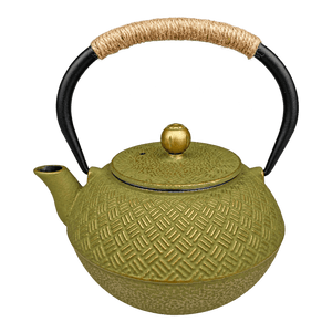 Cast Iron Teapot 1200 ml - Olive Green, transparent background