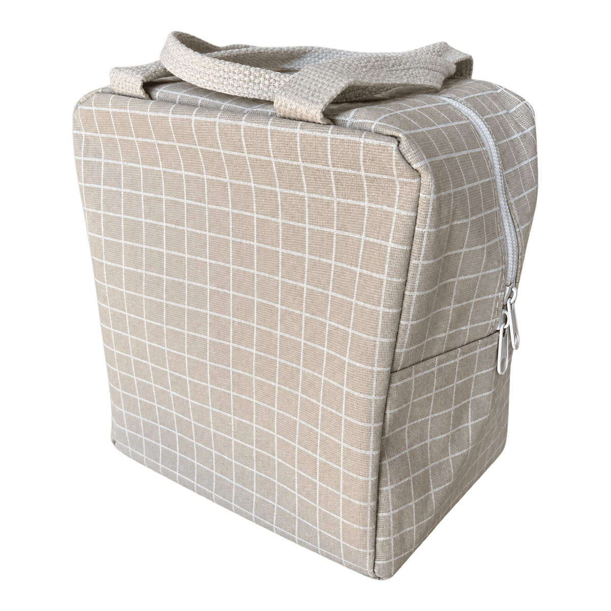 Checkered lunch bag product on transparent background