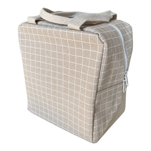 Checkered lunch bag product on white background