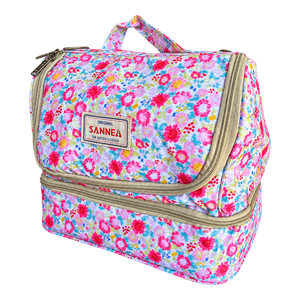 Pink flower coolbag product on transparent background