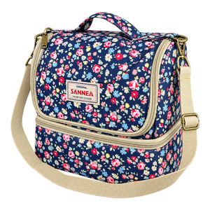 Red and yellow flower coolbag product on transparent background