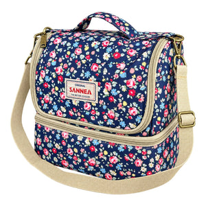 Red and yellow flower coolbag product on white background