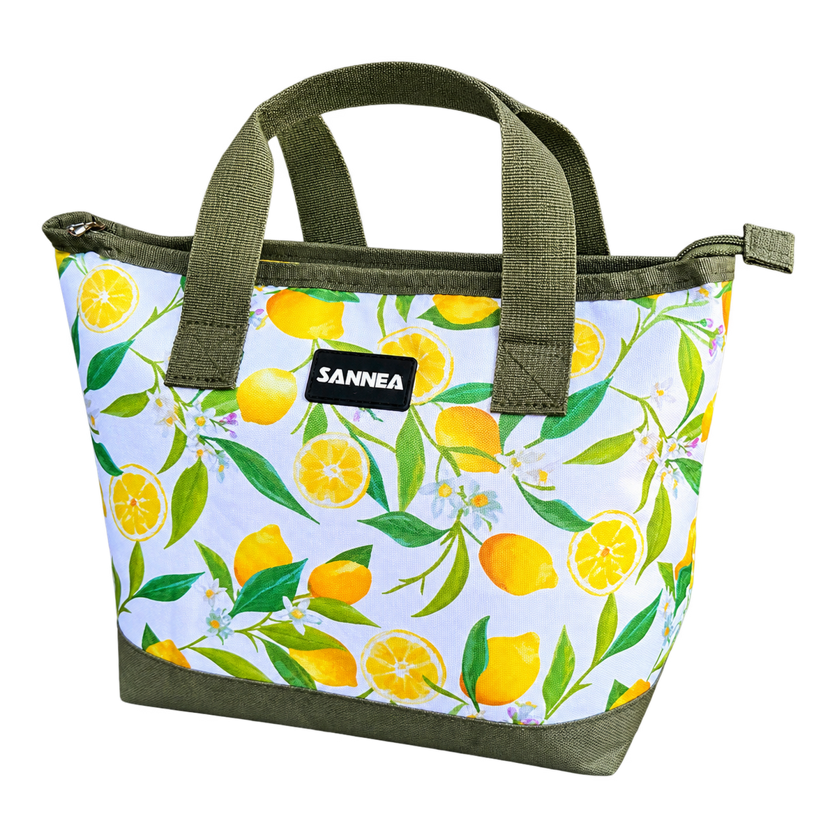 Lemon coolbag product on transparent background