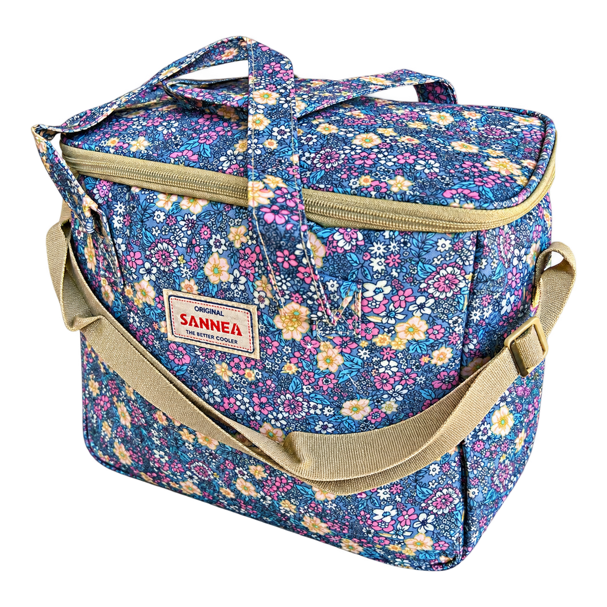 Yellow flower coolbag product on transparent background
