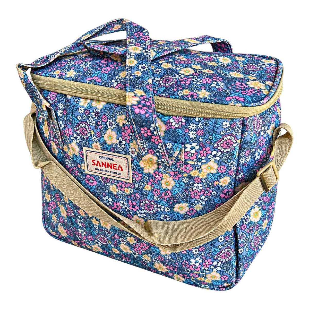 Yellow flower coolbag product on white background