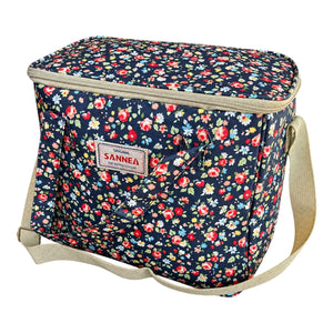 Red and blue flower coolbag product on white background