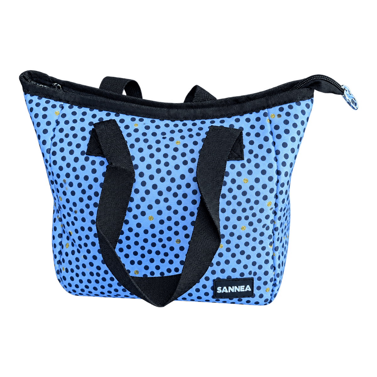 Polka dot coolbag product on transparent background