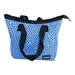 Polka dot coolbag product on transparent background