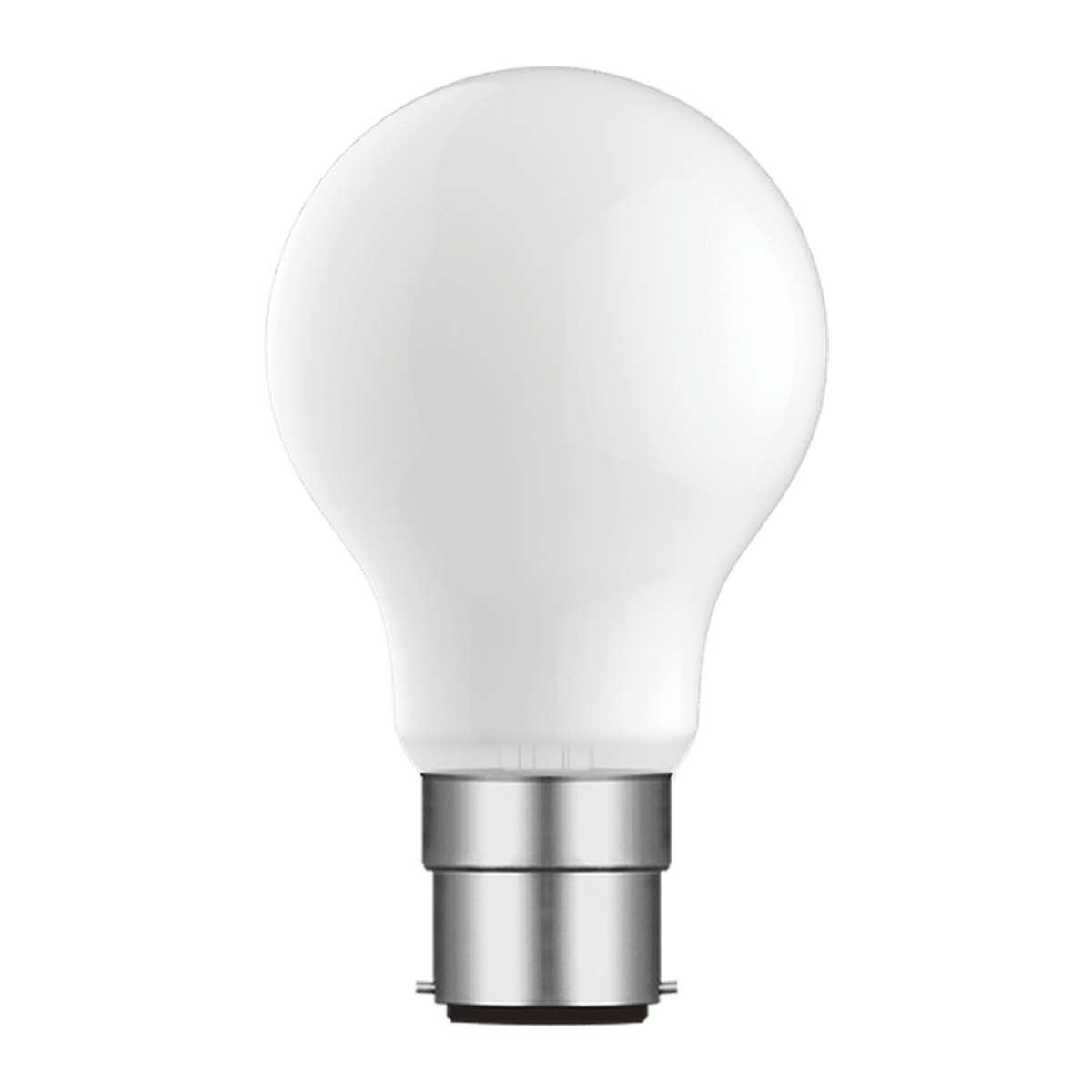 6.5W Opal Glass A60 LED Bulb — transparent background
