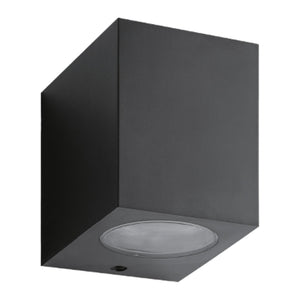 GU10 LED Wall Downlight Holder, Black — white background