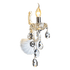 Transparent 1254 by 1254 product cutout: 1 Arm White Glass & Crystal Wall Light