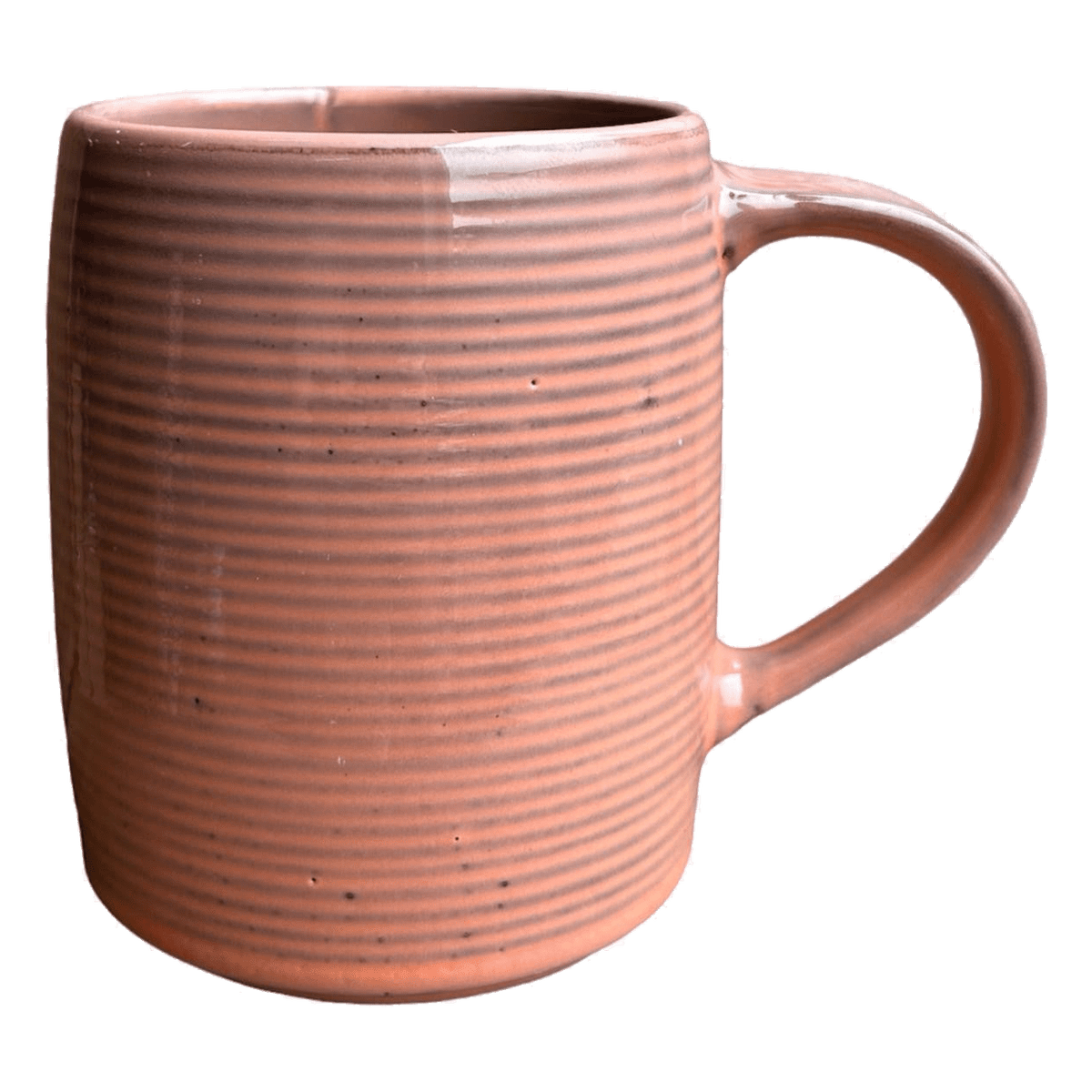 Ceramic 17oz Mug - Dirty Pink, transparent background, 1254 x 1254
