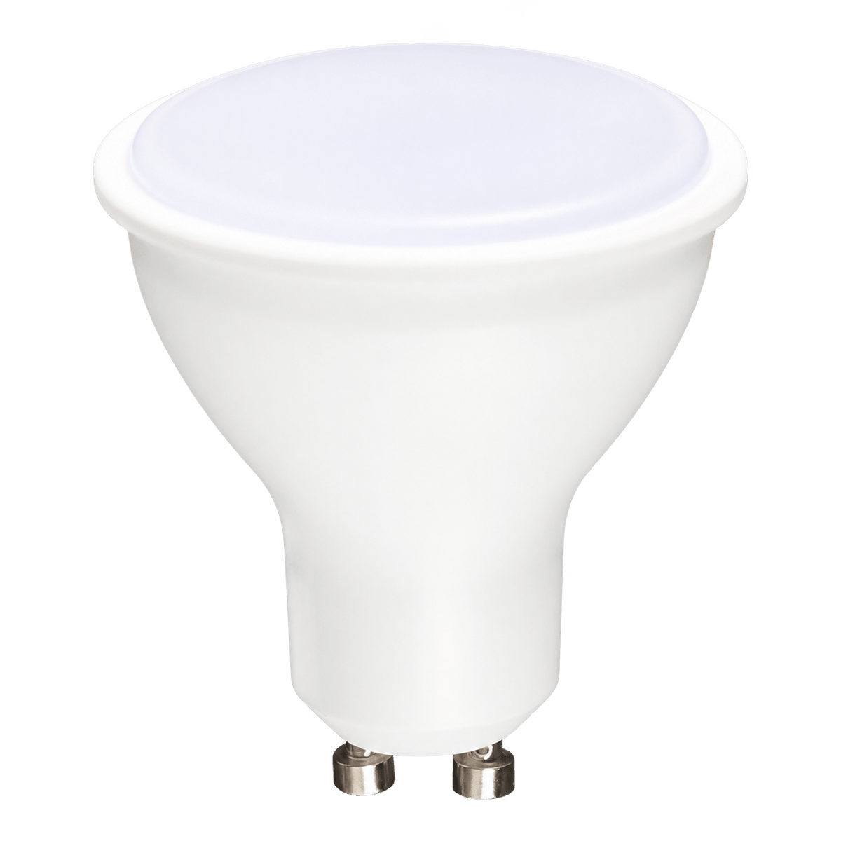 5W Frosted GU10 LED Bulb, 6500K Daylight — transparent background, 1254 × 1254