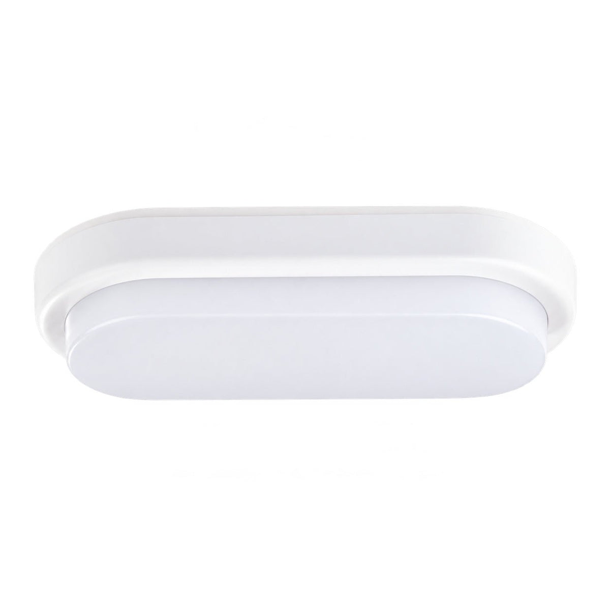 White Oval LED Bulkhead, 15W, IP44 — white background, 1254 × 1254