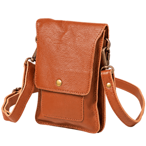 Tan Buffalo Leather Mobile Case — transparent background, 1254 × 1254