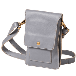 Dove Grey Buffalo Leather Mobile Case — transparent background, 1254 × 1254
