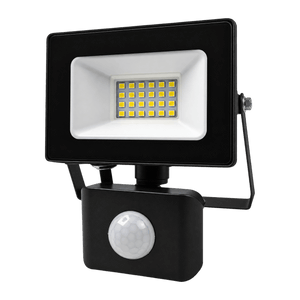 20W LED Floodlight Black - Motion Sensor — transparent background