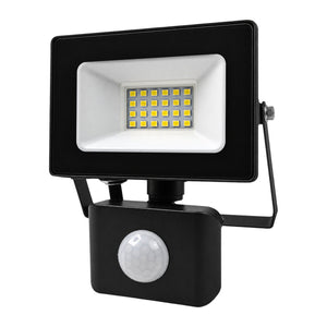 20W LED Floodlight Black - Motion Sensor — white background