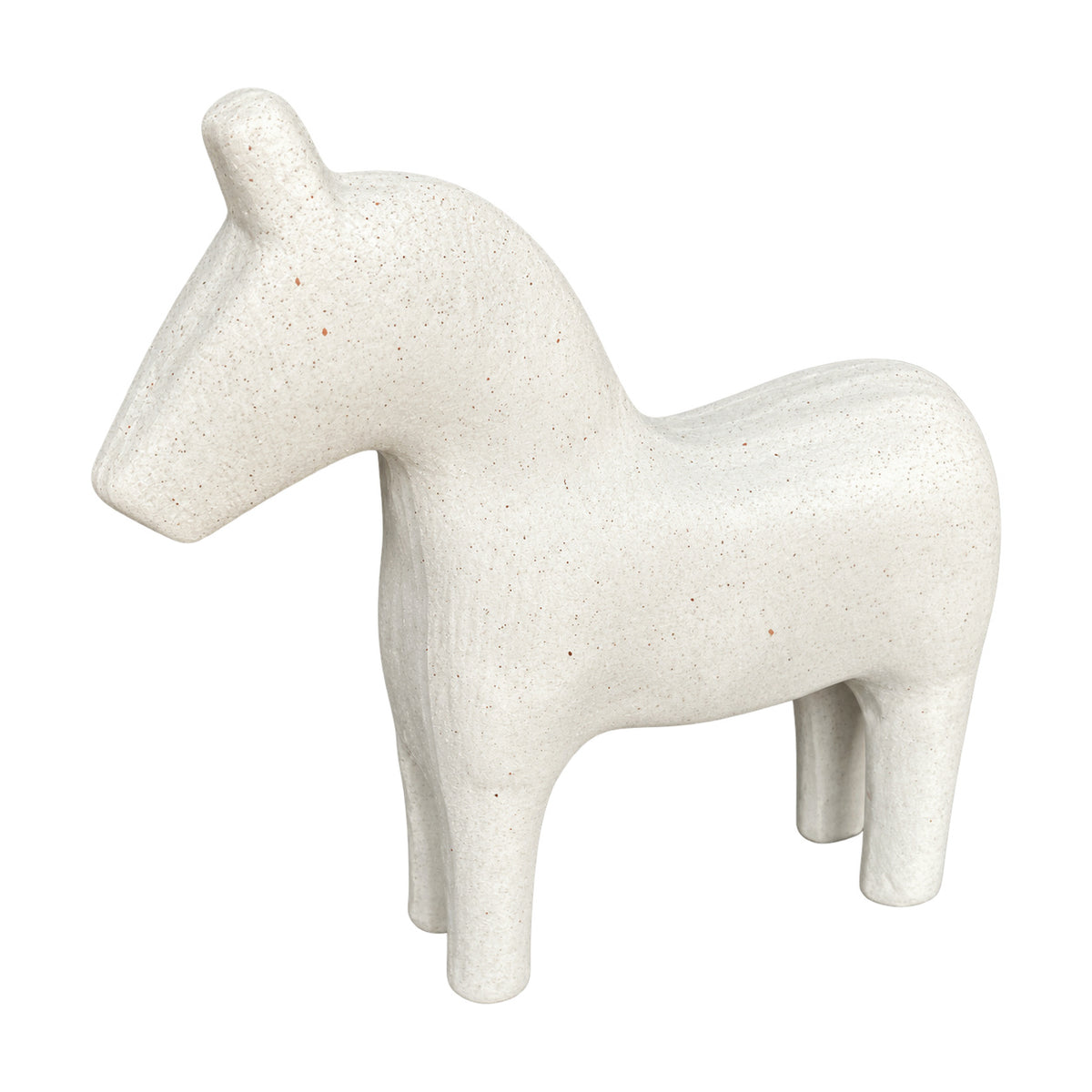 Large Speckled Beige Horse Decor, white background