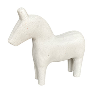Large Speckled Beige Horse Decor, white background