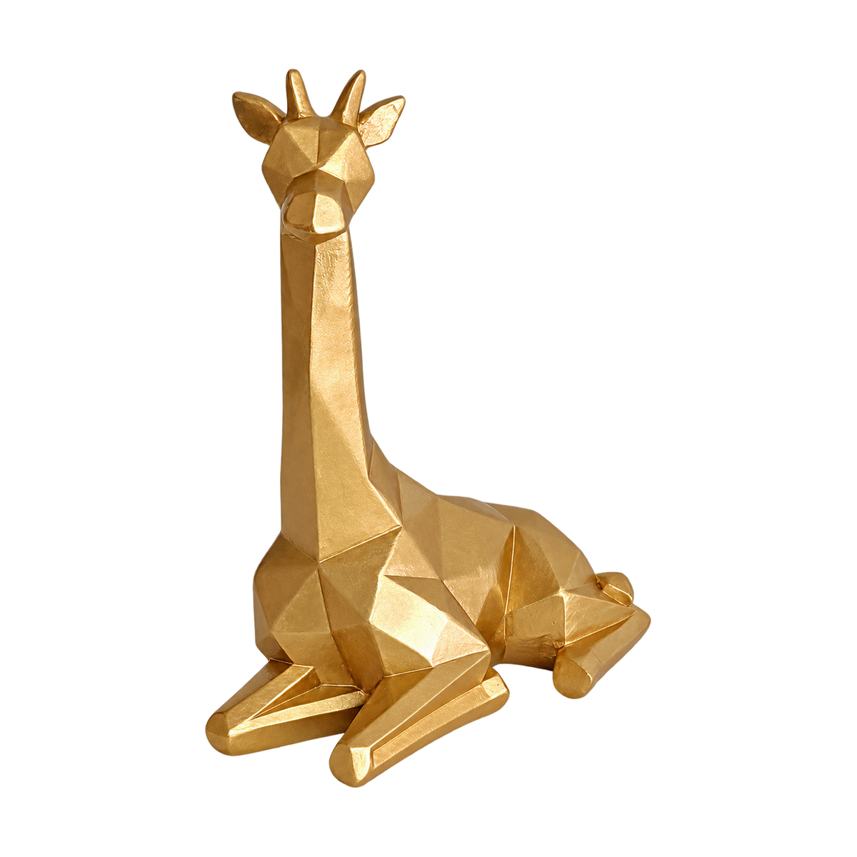 Gold Giraffe Figurine, transparent background