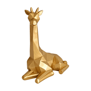 Gold Giraffe Figurine, transparent background