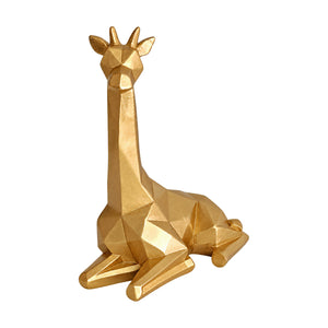 Gold Giraffe Figurine, white background