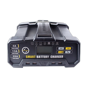 230VAC 6/12/24VDC 24/13A 8-Stage Battery Charger, GEL/AGM/LiFeP — white background product image