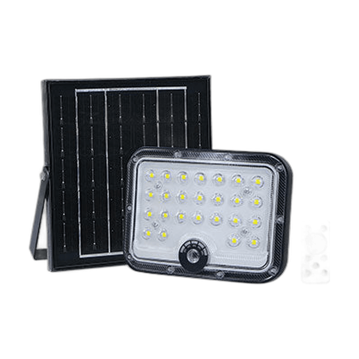 20W 3CCT LED Solar Floodlight Kit, 8W Panel, 3.2V/5Ah Battery with Remote — transparent background product image