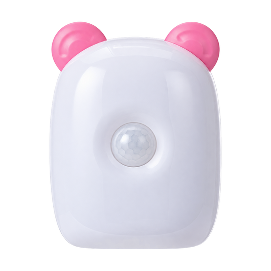 Motion Sensor Light, Pink Ears – transparent background