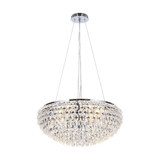 12-Light Legacy Crystal Chandelier, Chrome – transparent background