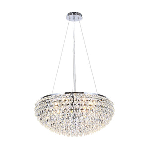 12-Light Legacy Crystal Chandelier, Chrome – white background