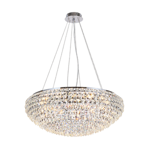 18-Light Legacy Crystal Chandelier, Chrome – transparent background